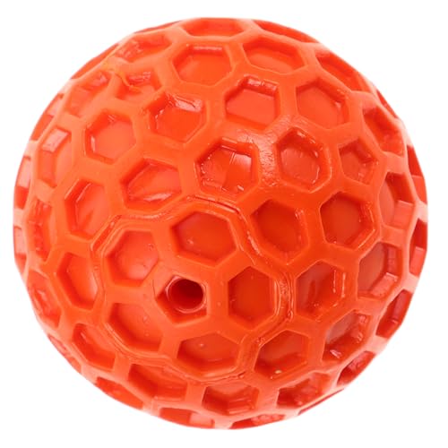 Kisangel Squeaky Hundespielzeug Ball aus Weichem Gummi mit Einzigartigem Honigwaben Design zur Mentalen Stimulation für Kleine Hunde und Welpen Robust Leicht zu Reinigen Interaktives von Kisangel