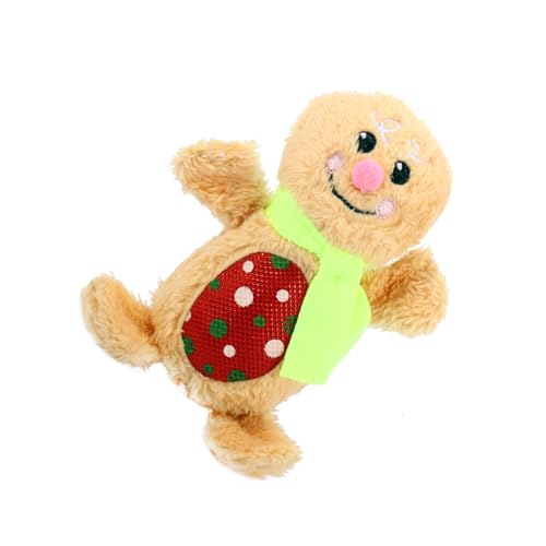 Kisangel Squeaky für Hunde Interaktives Kauspielzeug für Kleine und Mittelgroße Hunde Plüschspielzeug mit Quietscher für Stressabbau und Training für Feiertage von Kisangel