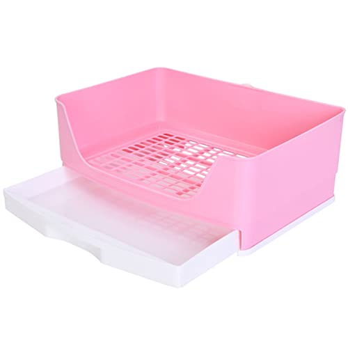 Kisangel Toilette mit Leckschutz Rechteckige Haustierdrüsenbecken für Meerschweinchen und Waschbar und Langlebig Lösung für Käfige von Kisangel