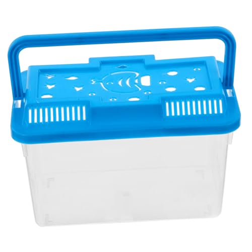 Kisangel Portable Kunststoff Fischtank Mit Deckel Tragbares Reptilien Terrarium Für Schildkröten Fische Und Andere Haustiere Transparente Transportbox Für Kleine Tiere Für Unterwegs von Kisangel