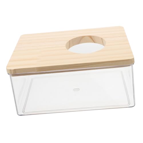 Kisangel Transparente Hamster Badewanne Kleintier Sandbad Haus mit Modernem Design Geräumig für Kleine Nager Geeignet für Hamster Gerbils und Andere Kleintiere zur Fellpflege und von Kisangel
