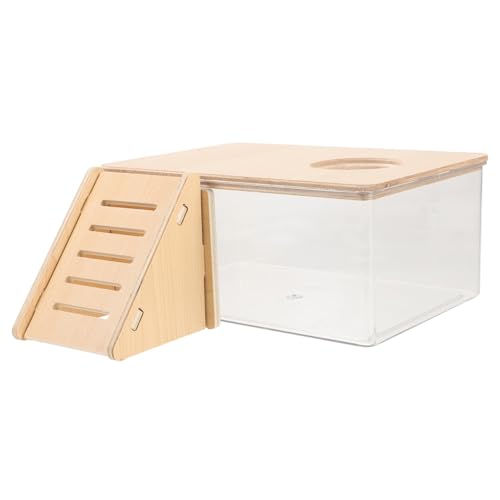 Kisangel Transparente Hamster Sandbadewanne aus mit Holzleiter Wiederverwendbarer Sandbad Container für Hamster und Kleine Kleintiere Geeignet als Bade und Sandbox für Mäuse Chinchillas Kisangel Transparente Hamster Sandbadewanne aus mit Holzleiter Wiederverwendbarer Sandbad Container für Hamster und Kleine Kleintiere Geeignet als Bade und Sandbox für Mäuse Chinchillas von Kisangel