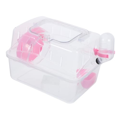 Kisangel Transparenter Tragbarer Hamsterkäfig aus mit Pinkboden Leichter Kleintier Transportkäfig für Zwerghamster und Mäuse Kompakt für Outdoor Reisen und Einfache Pflege Kisangel Transparenter Tragbarer Hamsterkäfig aus mit Pinkboden Leichter Kleintier Transportkäfig für Zwerghamster und Mäuse Kompakt für Outdoor Reisen und Einfache Pflege von Kisangel