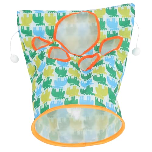 Kisangel Tragbarer Katzentunnel Spielzeugtasche Kätzchen-spieltunnel Mit Plüsch Katzeninteraktion Und -übung von Kisangel