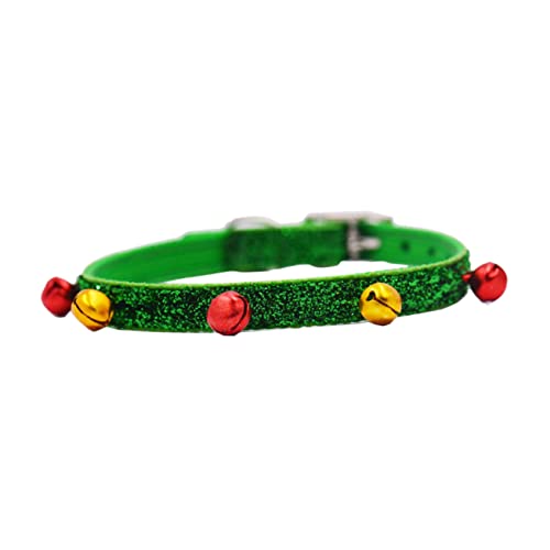 Kisangel Hundehalsband für Haustiere Verstellbare und Stilvolle Haustier-Halskette mit Glöckchen für Weihnachtsfeiern von Kisangel