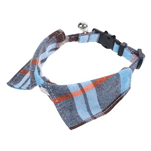 Kisangel Haustier-glockenhalsband Verstellbar Katzenhalsband Mit Dekorativer Kätzchen-Plaid-sicherheitsschnalle Für Einfaches An- Und Ausziehen von Kisangel