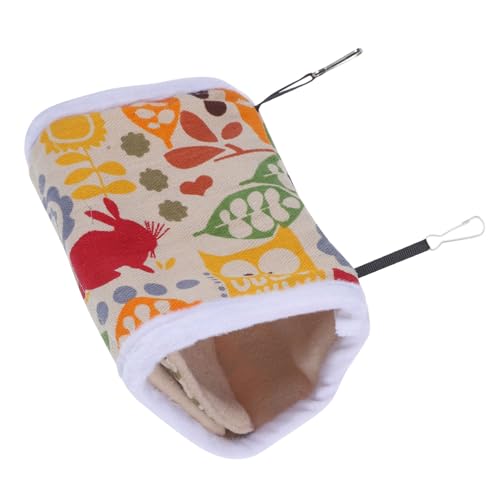 Kisangel Vogel Hängematte Winter Nest Hütte für Kleintiere Warmes Kuschelnest für Wellensittiche Nymphensittiche und Andere Vögel Bequeme Vogelhöhle mit Bunten Mustern und Schützender von Kisangel