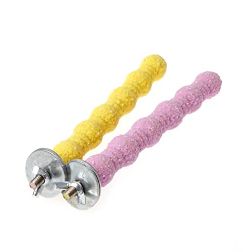 Kisangel Papagei Barsch Stand Papagei Zubehör Vogel Stand Rack Krallen Schleifen Stick 25cm Vogel Käfig Barsch Zufällige Farbe von Kisangel