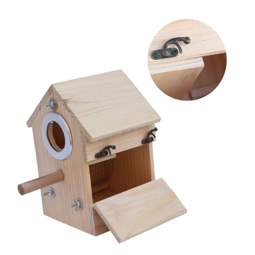Kisangel Nistkasten Für Vögel Holz Wellensittich-zuchtkasten Naturholz Vogelnest Vogelkäfig Ornament Sicher Gesund Für Drinnen Und Draußen Öffnung Links Oder Rechts Kisangel Nistkasten Für Vögel Holz Wellensittich-zuchtkasten Naturholz Vogelnest Vogelkäfig Ornament Sicher Gesund Für Drinnen Und Draußen Öffnung Links Oder Rechts von Kisangel