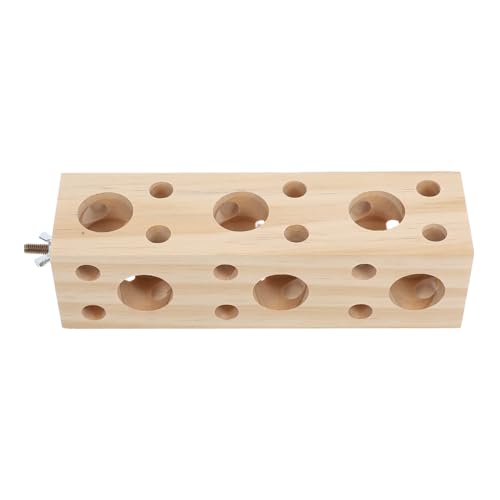 Kisangel Vogelspielzeug Holz Sitzstange Kauspielzeug für Kleine Vögel Papageien Nymphensittiche Multifunktionales Klettern und Knabbern Zubehör für Vogelkäfige von Kisangel