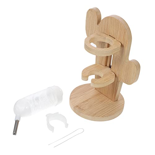 Kisangel Wear Resistant Vertikale Trinkflasche für Kleintiere mit Halter Auslaufsicherer Wasserspender für Hamster Chinchilla und Meerschweinchen Langlebiges Material Zufällige Farbe von Kisangel