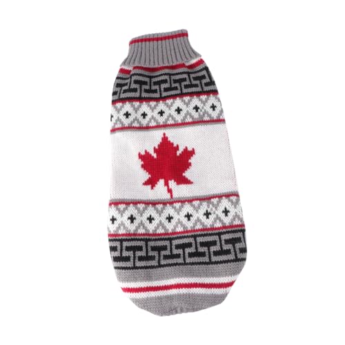Kisangel Weihnachtlicher Hundepullover für Kleine Hunde Hochwertiger Warmer Strick Sweater für Haustiere für Festliche Anlässe und Winterfeiern Graue Ahornblätter Kisangel Weihnachtlicher Hundepullover für Kleine Hunde Hochwertiger Warmer Strick Sweater für Haustiere für Festliche Anlässe und Winterfeiern Graue Ahornblätter von Kisangel