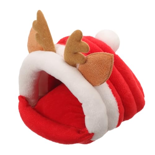 Kisangel Weihnachts Hamsterbett Rentier Design Gemütliches Schlafnest für Kleintiere Warmes Haustierhaus aus Baumwolle für Hamster und Chinchillas Platzsparend für Winter Kisangel Weihnachts Hamsterbett Rentier Design Gemütliches Schlafnest für Kleintiere Warmes Haustierhaus aus Baumwolle für Hamster und Chinchillas Platzsparend für Winter von Kisangel