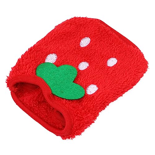 Kisangel Winter Fleece Haustierkostüm für Kleine Tiere Niedlicher Bunny Hoodie Atmungsaktive Weste aus Korallenvlies für Meerschweinchen und Kaninchen mit Verspieltem Erdbeer Design Einfach Kisangel Winter Fleece Haustierkostüm für Kleine Tiere Niedlicher Bunny Hoodie Atmungsaktive Weste aus Korallenvlies für Meerschweinchen und Kaninchen mit Verspieltem Erdbeer Design Einfach von Kisangel