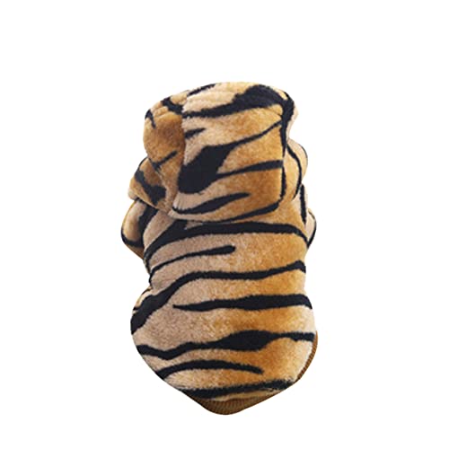 Kisangel Hund Tiger Kostüm Tier kostüm tierkostüm süße hundekleidung Winterkleidung für Haustiere Kleider Winter Kleid Kapuzenpullover für Hunde Hund Tuch einbiegen in Jacke mit Hut von Kisangel