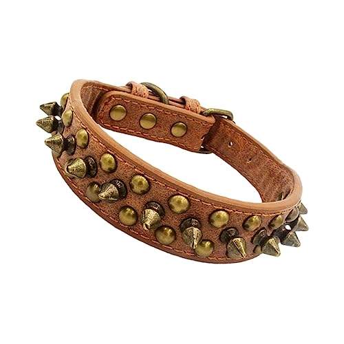 Kisangel Hundehalsband Rundes Nageldesign Modisches Nieten-haustierhalsband Bequem Für Haustiere Größe XL von Kisangel