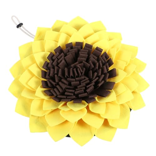 Kisangel Hunde Haustier Langsame Fütterungsmatte Hundefutter Langsame Fütterungsmatte Haustier Fütterungsunterlage Hundetrainingsunterlage Sonnenblume von Kisangel