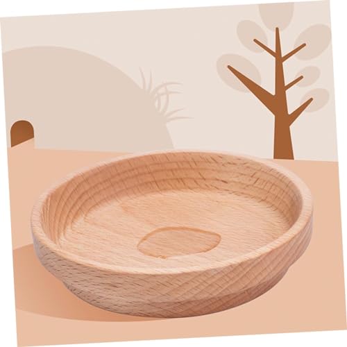 Kisangel wasserdichte und Ölbeständige Futterschale aus Langlebigem Buchenholz Futternapf für Kleine Haustiere Wie Hamster und Katzen Design für Langanhaltende Nutzung von Kisangel