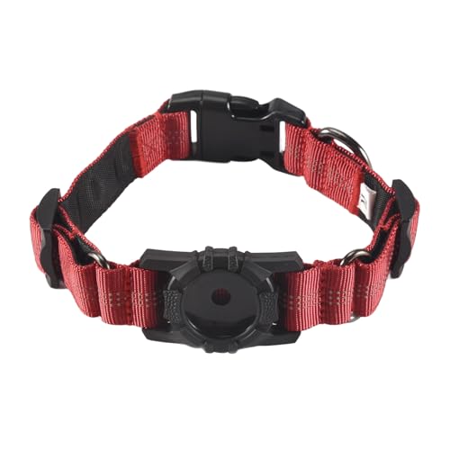 Kissmii Hundehalsband, Reflektierendes Air Tag Hundehalsband für Airtags - Verstellbares StrapazierfäHiges Hundehalsband Rot Kissmii Hundehalsband, Reflektierendes Air Tag Hundehalsband für Airtags - Verstellbares StrapazierfäHiges Hundehalsband Rot von Kissmii