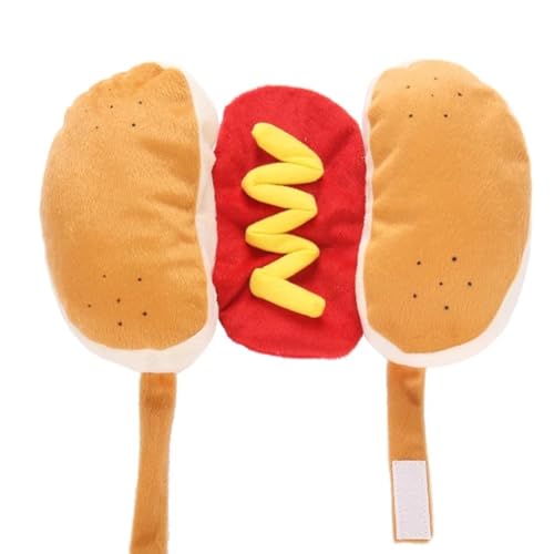 Kissmii Lustiges Haustierkostüm Hot Dog Dress Up, Süßes Katzen- und Welpenkostüm für Kleine und Mittelgroße Hunde, Halloween-, Rollenspiel, Geschenk M von Kissmii