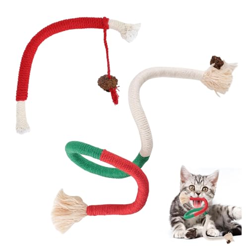 Katzenspielzeug Katzenbeißseil, Katzenspielzeug Selbstbeschäftigung, Katzenminze Spielzeug, Interaktives Katzenspielzeug für Katzen, Zum Kauen und Zahnen(2 Stück) von Kisstta