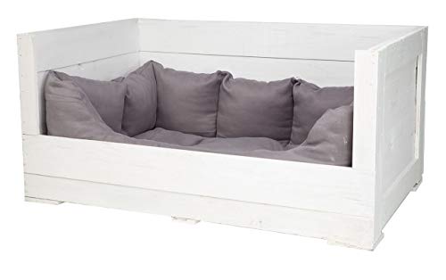 Kistenkolli Altes Land Hundebett Balu aus Holz mit Kissen 115x54x40,5cm Hundekorb Hundekissen Schlafplatz Vintage Hundesofa für draußen Kistenkolli Altes Land Hundebett Balu aus Holz mit Kissen 115x54x40,5cm Hundekorb Hundekissen Schlafplatz Vintage Hundesofa für draußen von Kistenkolli Altes Land