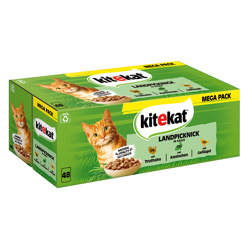 Kitekat Frischebeutel 96 x 85 g - Landpicknick in Soße von Kitekat