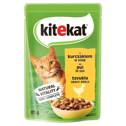 KITEKAT Portionsbeutel mit Huhn in Sauce Nassfutter für Katzen 10x85g KITEKAT Portionsbeutel mit Huhn in Sauce Nassfutter für Katzen 10x85g von Kitekat