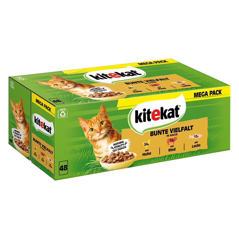 Kitekat Frischebeutel 48 x 85 g - Bunte Vielfalt in Soße von Kitekat