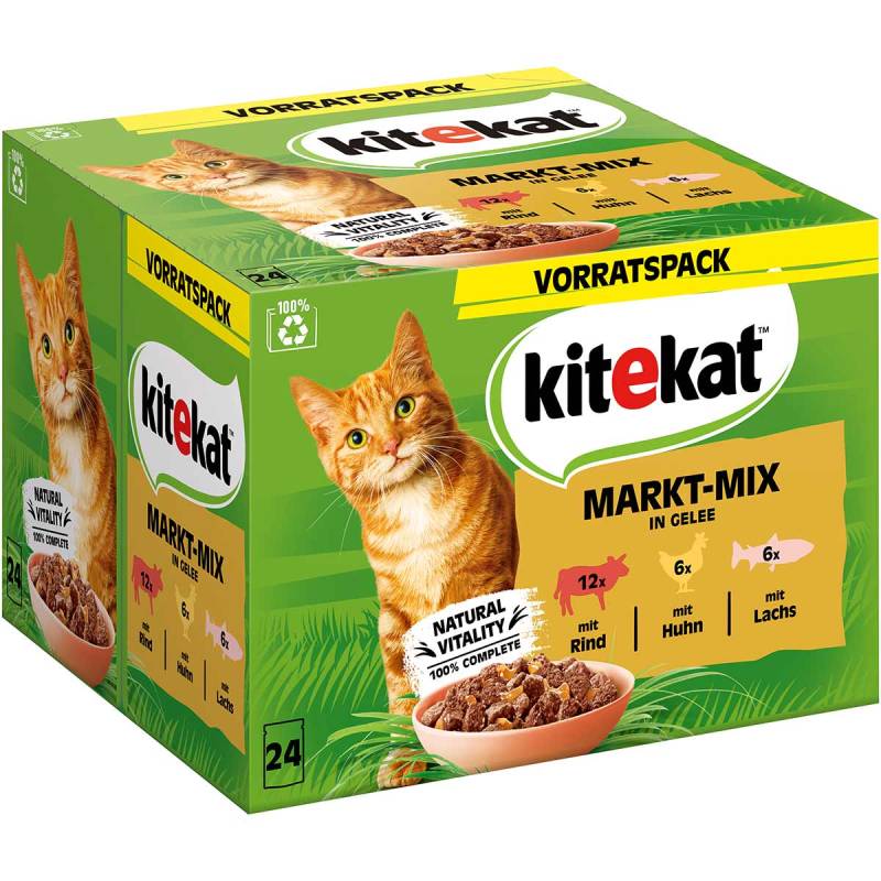 Kitekat Multipack Markt-Mix in Gelee 24x85g von Kitekat