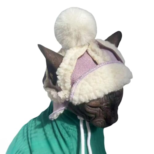 Katzenhüte nur für Katzen, warme Baskenmütze mit Ohrlöchern, Pilotenkappe für kleine Haustiere, Partykostüm, Katzenkopfbedeckung, Minihut, SnugFit-Verschiebungsknebel für beste Passform (Hellviolett Katzenhüte nur für Katzen, warme Baskenmütze mit Ohrlöchern, Pilotenkappe für kleine Haustiere, Partykostüm, Katzenkopfbedeckung, Minihut, SnugFit-Verschiebungsknebel für beste Passform (Hellviolett von Kitipcoo