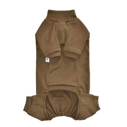 Sphynx Fleece-Schlafanzug mit vier Beinen, warm, elastisch, Haustierkleidung für haarlose Katzen, Operationsanzug für Sphynx, Devon, Cornish (Kaffee, Größe S (1,5–2,3 kg) von Kitipcoo