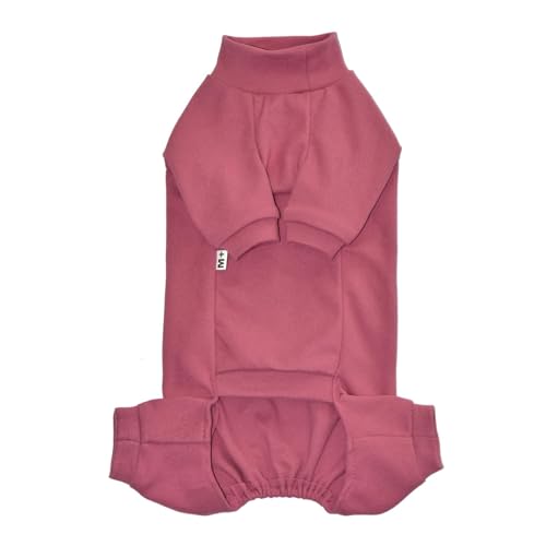 Sphynx Fleece-Schlafanzug mit vier Beinen, warm, elastisch, Haustierkleidung für haarlose Katzen, Operationsanzug für Sphynx, Devon, Cornish (Rose, Größe S (1,5–2,3 kg) von Kitipcoo