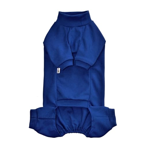 Sphynx Fleece-Schlafanzug mit vier Beinen, warm, elastisch, Haustierkleidung für haarlose Katzen, Operationsanzug für Sphynx, Devon, Kornisch (Blau, Größe S (1,5–2,3 kg) von Kitipcoo