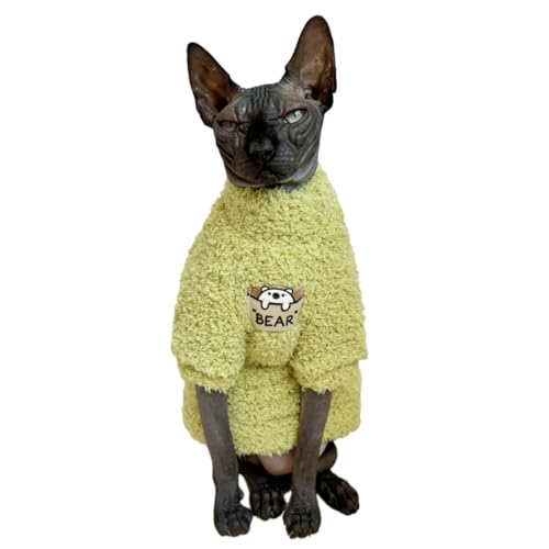 Sphynx Katzenkleidung, haarlos, superweich, warm, Fleece, elastisch, Winterpullover, Outfit, Haustierkleidung für Sphynx Katzenmantel für Katzen und kleine Hunde, Größe XL, Grün Sphynx Katzenkleidung, haarlos, superweich, warm, Fleece, elastisch, Winterpullover, Outfit, Haustierkleidung für Sphynx Katzenmantel für Katzen und kleine Hunde, Größe XL, Grün von Kitipcoo