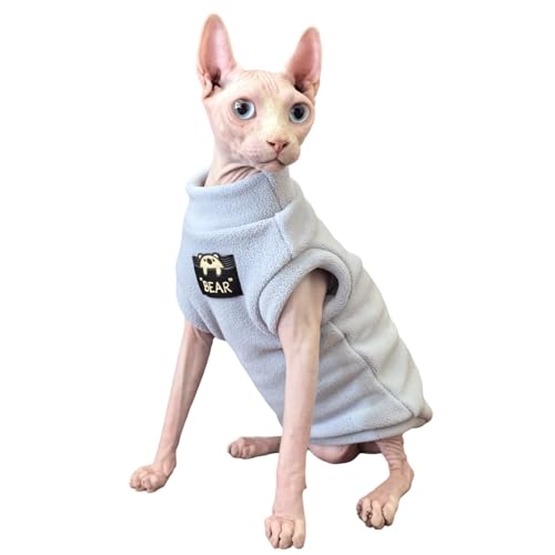 Sphynx Katzenkleidung, haarlose Katze, warme Fleece-Weste, elastisch, Winterpullover, Outfit, Haustierkleidung für Sphynx Katzenmantel für Katzen und kleine Hunde, haarlose Katzenhemden, Pullover Sphynx Katzenkleidung, haarlose Katze, warme Fleece-Weste, elastisch, Winterpullover, Outfit, Haustierkleidung für Sphynx Katzenmantel für Katzen und kleine Hunde, haarlose Katzenhemden, Pullover von Kitipcoo