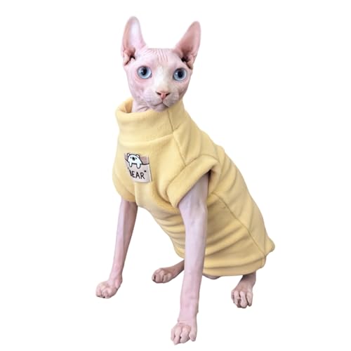 Sphynx Katzenkleidung, haarlose Katze, warme Fleece-Weste, elastisch, Winterpullover, Outfit, Haustierkleidung für Sphynx Katzenmantel für Katzen und kleine Hunde, haarlose Katzenhemden, Pullover Sphynx Katzenkleidung, haarlose Katze, warme Fleece-Weste, elastisch, Winterpullover, Outfit, Haustierkleidung für Sphynx Katzenmantel für Katzen und kleine Hunde, haarlose Katzenhemden, Pullover von Kitipcoo