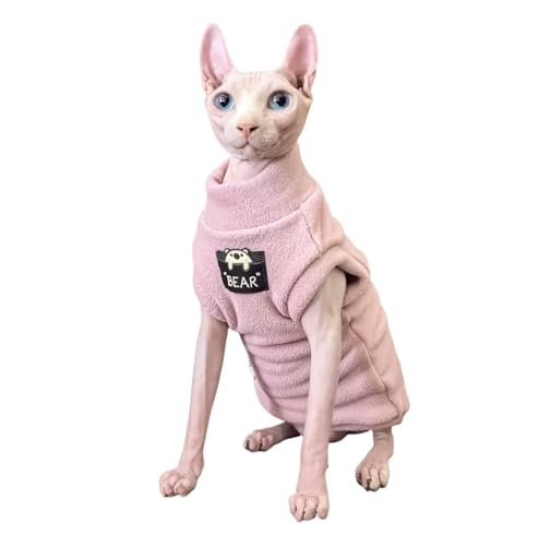 Sphynx Katzenkleidung, haarlose Katze, warme Fleece-Weste, elastischer Winterpullover, Outfit, Haustierkleidung für Sphynx Katzenmantel für Katzen und kleine Hunde, haarlose Katzenhemden, Pullover Sphynx Katzenkleidung, haarlose Katze, warme Fleece-Weste, elastischer Winterpullover, Outfit, Haustierkleidung für Sphynx Katzenmantel für Katzen und kleine Hunde, haarlose Katzenhemden, Pullover von Kitipcoo