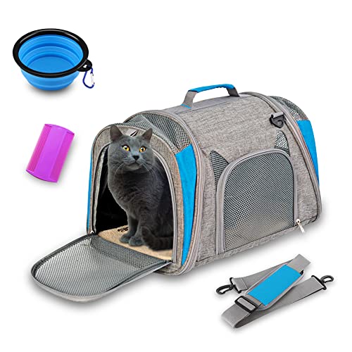 Kitlay Katzen Tasche Tragetasche Hund Transportbox Hundetasche, für kleine Hunde und mittelgroße Katzen,tragbarer Hundekäfig und Faltbare Haustier-Tragetasche,Welpen-Reisetasche von Kitlay