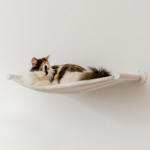 Katzen-Wandregal, Möbel, Katzenhängematte für Wandstütze, bis zu 15 kg, elfenbeinfarben Katzen-Wandregal, Möbel, Katzenhängematte für Wandstütze, bis zu 15 kg, elfenbeinfarben von Kitsune Garden