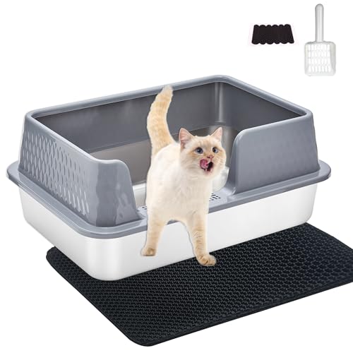 Kittenhood 20 cm hohe Katzentoilette aus Edelstahl, Grau Kittenhood 20 cm hohe Katzentoilette aus Edelstahl, Grau von Kittenhood