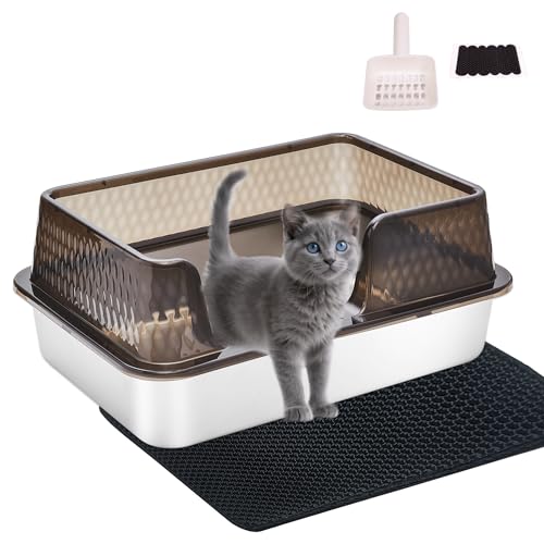 Kittenhood 20 cm hohe Katzentoilette aus Edelstahl, Schwarz Kittenhood 20 cm hohe Katzentoilette aus Edelstahl, Schwarz von Kittenhood