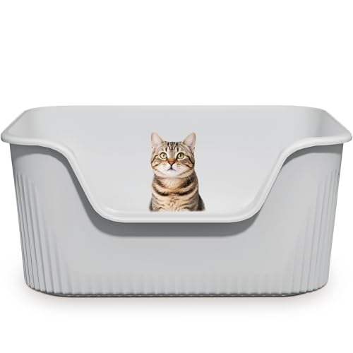 Kittenhood Große Katzentoilette aus Kunststoff, Grau Kittenhood Große Katzentoilette aus Kunststoff, Grau von Kittenhood