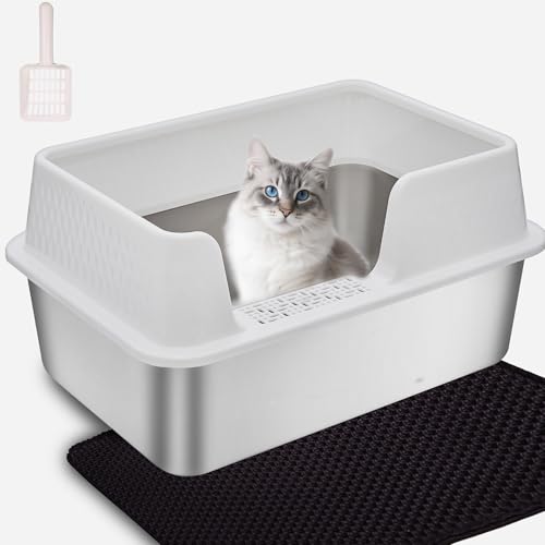 Kittenhood Mittelgroße Katzentoilette aus Edelstahl weiß Kittenhood Mittelgroße Katzentoilette aus Edelstahl weiß von Kittenhood