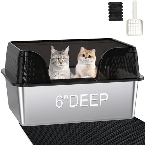 Kittenhood XL Extra große Stahltoilette 30 cm H transparent schwarz Kittenhood XL Extra große Stahltoilette 30 cm H transparent schwarz von Kittenhood