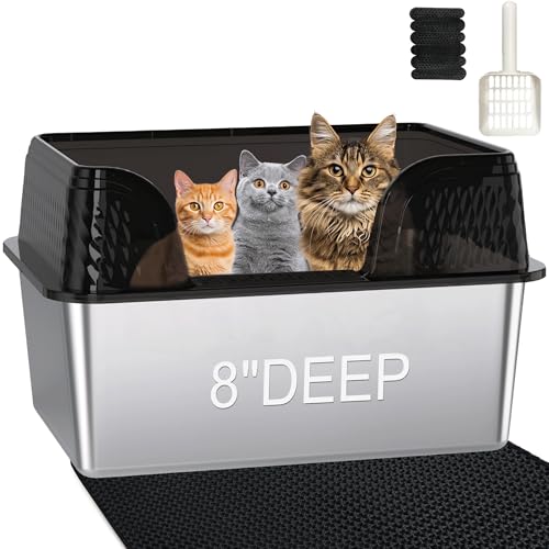Kittenhood XL Extra große Stahltoilette 35,1 cm H transparent schwarz Kittenhood XL Extra große Stahltoilette 35,1 cm H transparent schwarz von Kittenhood