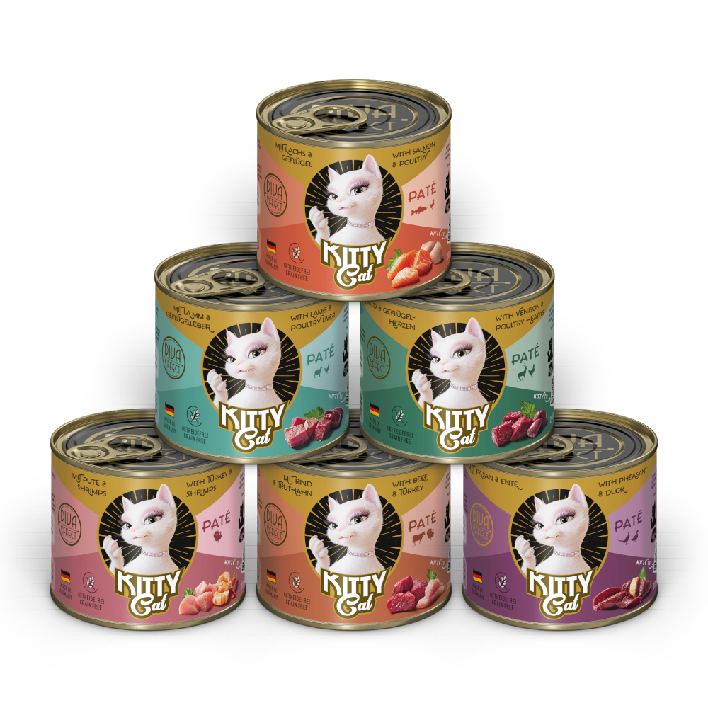 KITTY Cat Adult Pate 6 x 200 g - Mixpaket II (6 Sorten) von Kitty Cat