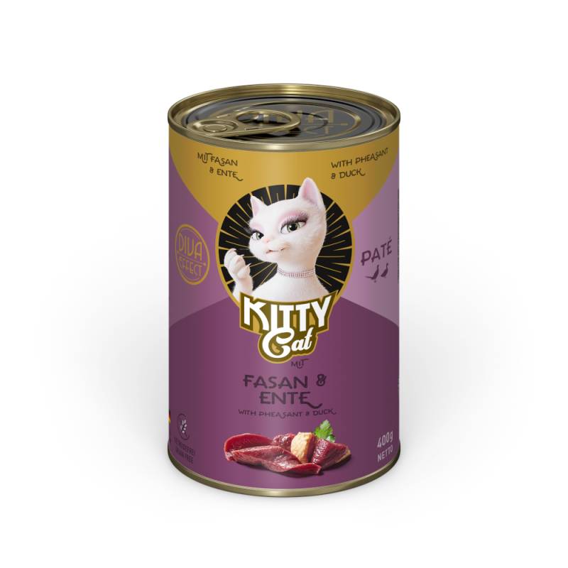 KITTY Cat Adult Pate 6 x 400 g - Fasan & Ente von Kitty Cat