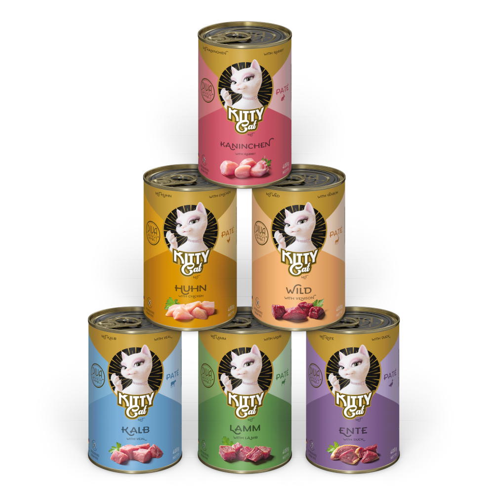Sparpaket KITTY Cat Adult Pate 24 x 400 g - Mixpaket I (6 Sorten) von Kitty Cat
