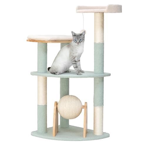 Kitty City Katzenturm mit DREI Sitzstangen aus Holz mit Spielzeug Kitty City Katzenturm mit DREI Sitzstangen aus Holz mit Spielzeug von Kitty City